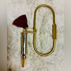 Gold and Silver Keychain with Tassel